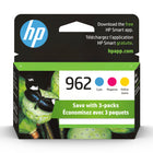 HP 962 CMY Original Ink Combo, 3 Pack (3YP00AN#140)-Ink Colour: CMY