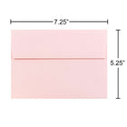 JAM Paper A7 Invitation Envelopes, 5.25 x 7.25, Baby Pink, 100 Pack (155627g)-Closure: Gum
