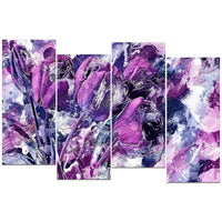 Designart Shades of Purple Flowers Canvas Art Print, (PT3431-271)-Print
