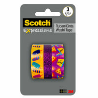 Scotch Expressions Washi Tape - Assorted Sizes - Multi-pack - 3 Rolls/Pack (C1017-3-P10)-Washi Tape