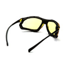 Pyramex Proximity Safety Eyewear Glasses, Amber H2X Anti-Fog, 12 Pack-Scratch resistant polycarbonate lens with black frame