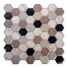 CTG Brands Hexagon Wall Tile, 10" x 10", Grey Stone, 6 Pack-Perfect size: each backsplash tile measures 10"L x 10"H in dimensions (approx. covers 4.17 sq. ft. per carton)