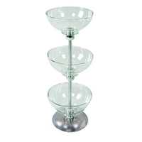 Azar 3-Tier Bowl Display, 8" (720308)-Floor Standing Display Fixture