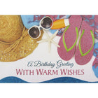Rosedale Greeting Card, Warm Bithday Wishes, Beach-Printed on premium coated card stock
