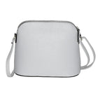 Nicci Crossbody with Front Flap - Light Grey-Top zipper closure