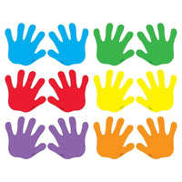 Trend Enterprises 3" DieCut Handprints Mini Accents, 216 Pack (T-10831)-Classic accents to inspire creativity in toddler to 6th grade classrooms