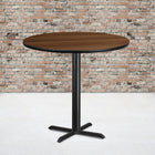 Flash Furniture 42" Round Walnut Laminate Table Top-Top Size: 42"W x 42"D