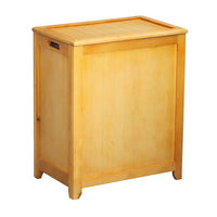 Oceanstar RHP0109N Rectangular Laundry Wood Hamper with Interior Bag, Natural-Hand grips on both sides for portability