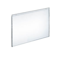 Azar Displays 11" x 14" Horizontal Wall Mount Acrylic Sign Holder, Clear, 10 Pack (162711)-Can be used on pegboard, slatwall, gridwall, or on a wall with screws