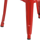 Flash Furniture 30" High Backless Red Metal Indoor-Outdoor Barstool with Square Seat-Stacks 4 to 8 High