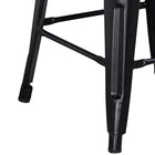 Flash Furniture 24" High Backless Distressed Black Metal Indoor-Outdoor Counter Height Stool-500 lb. Weight Capacity