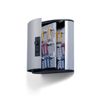 Durable Predrilled Brushed Aluminum Key Cabinet with Combination Lock - 36 Key - Silver-36 Key Tags