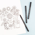 Tombow Mono Drawing Pens - Black Ink - 3 Pack-Three tip sizes   01, 03 and 05