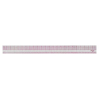 C-THRU 8ths and 16ths Transparent Ruler, 60cm/24”, 12 Pack-Also graduated in centimeters