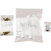 2-Mil Reclosable Polyethylene Bags with White I.D. Block and Hang Hole, 9" x 12", 1000 Pack-Dimension: 9"W x 12"L