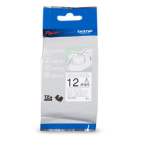 Brother Genuine TZER231 Decorative Satin Ribbon for P-touch Label Makers - 12 mm wide x 4 m long - Black on White-Black on white TZe 12 mm satin ribbon for use with Brother P-touch label makers 