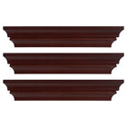 kieragrace Madison Contoured Wall Ledge & Shelf, 16", Espresso, 3 Pack-Decorative wall ledge and wall shelf