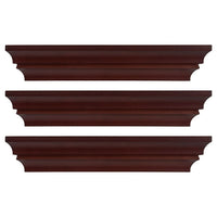 kieragrace Madison Contoured Wall Ledge & Shelf, 16", Espresso, 3 Pack-Decorative wall ledge and wall shelf