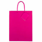 Jam Paper Glossy Gift Bags with Rope Handles - Large - 10" x 5" x 13" - Hot Pink - 100 Pack-Quantity: 100 per pack
