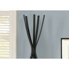 Monarch Specialties 2017 Coat Rack - Satin Black Metal Contemporary Style-Useful hanging solution in a hallway, bathroom, bedroom, mudroom or home office