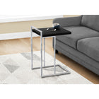 Monarch Specialties 3640 Accent Table - 25"H/Black/Chrome Metal-Product dimensions: 26.5" H x 16" W x 18.25" L