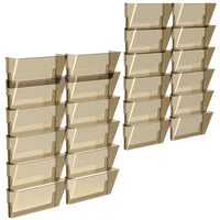 Storex Wall Files - Legal Size - Smoke - 24 Pack - 4 Sets of 6-Holds legal and letter size documents and folders