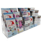 Azar Displays 3-Tier 18-Pocket Trifold Brochure Holder (252821)-Made from acrylic