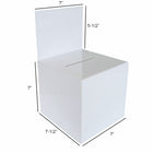 Eddie's 7" Square Acrylic Ballot Box - White - 2 Pack-7" Square with 5 1/2" x 7" Backing