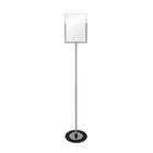 Futech Letter Size Floor Sign Holder 8-1/2"W x 11"H - Stainless Steel-Portrait floor sign holder
