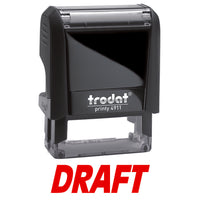 Trodat Printy ''DRAFT'' Climate Neutral Self-Inking Stamp 4911-High-quality stamp with nontoxic, water-based ink
