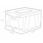 Storex Folding Storage Cube with Lid - Black - 4 Pack-90 Day Limited Manufacturer's Warranty