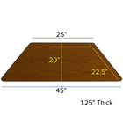 Flash Furniture Mobile 24''W x 48''L Trapezoid Activity Table, 1.25'' Oak Laminate Top, Preschool Legs (XUA2448TRPOKHPC)-20"W x 45.25"D x 17.50" - 25.50"H