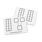 Didax Unifix Write And Wipe Ten Frame Mat, 9" x 12", paquet de 10-Aidez vos élèves à développer une compréhension concrète du concept de dix