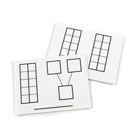 Didax Unifix Write And Wipe Ten Frame Mat, 9" x 12", paquet de 10-Aidez vos élèves à développer une compréhension concrète du concept de dix