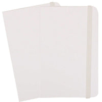 JAM Paper Hardcover Lined Notebook With Elastic Closure, Small, 3.75 x 5.63 Journal, White, 2 Pack (340526606g)-Size: 3 3/4" x 5 5/8"