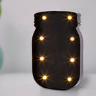 Truu Design Bistro Mason Jar Chalkboard Marquee LED Light, 12 inches, Black-Easy installation, you can put it on a table, floor, or wall