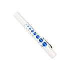 Wasip Disposable Penlight with Pupil Gauge-High-intensity focused beam features a helpful pupil dilation guide with blue dots from 2mm to 9mm