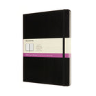 Moleskine Notebook - Extra Large - Ruled/Plain - Hard Cover - 7.5" x 10" - Black-192 sheets