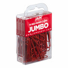 JAM Paper Colored Jumbo 2" Paper Clips - Red - 2 Packs of 75-Quantity: 2/pack ( 75 per box )