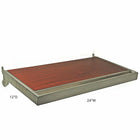 Azar Displays Wooden Shelf with Hang Rail, 12" (300957)-Satin nickel, wood