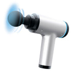 Mahli Cordless Muscle Massager - 4 Interchangeable Heads - Silver-4 interchangeable attachments