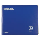 Blueline Columnar Book, 36 columns, 80 Pages, 12" x 14 - 15/16"-Split twin - wire binding with flexible blue cover
