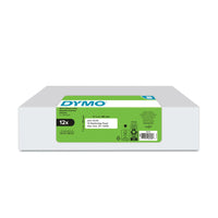 DYMO LabelWriter Self-Adhesive White Mailing Address Labels - 1-1/8" x 3-1/2" - 12 rolls of 350 (4200 Total)-Dymo Paper labels utilize direct thermal print technology providing clear, laser-like quality with a permanent adhesive