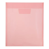 JAM Paper Plastic Envelopes with Tuck Flap Closure, Letter Open End, 9.88 x 11.75, Red Poly, 12 Pack (1541733)-Red