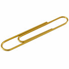 JAM Paper Colored Jumbo 2" Paper Clips - Gold - 2 Packs of 75-These colorful paperclips are great for organizing papers at home, school, or the office