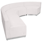 Flash Furniture HERCULES Alon Melrose LeatherSoft Reception Configuration - 4 Pieces, White-Modernize Your Business Office or Entry Way