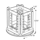 Azar Displays Tri-Fold 4-Pocket Revolving Modular Crystal Styrene Brochure Holder (252317)-4-pocket tri-fold size holder