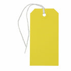 Jam Paper Gift Tags with String - Medium - 4 3/4" x 2 3//8" - Yellow - 1000 Pack-Yellow gift tag