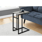 Monarch Specialties 2171 Accent Table - 24"H/Grey/Black Metal-Use it conveniently as a snack table or sofa side table