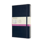 Moleskine Notebook - Large - Ruled/Plain - Hard Cover - 5" x 8.25" - Sapphire Blue-192 sheets